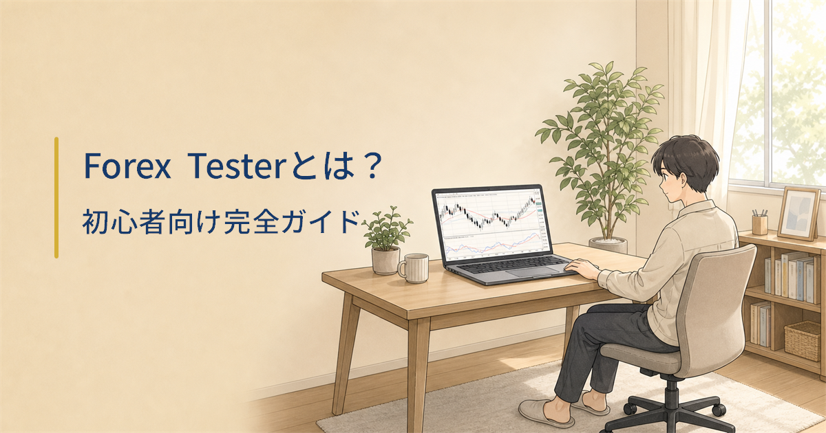 Forex Testerとは何かを初心者向けに説明するアイキャッチ画像