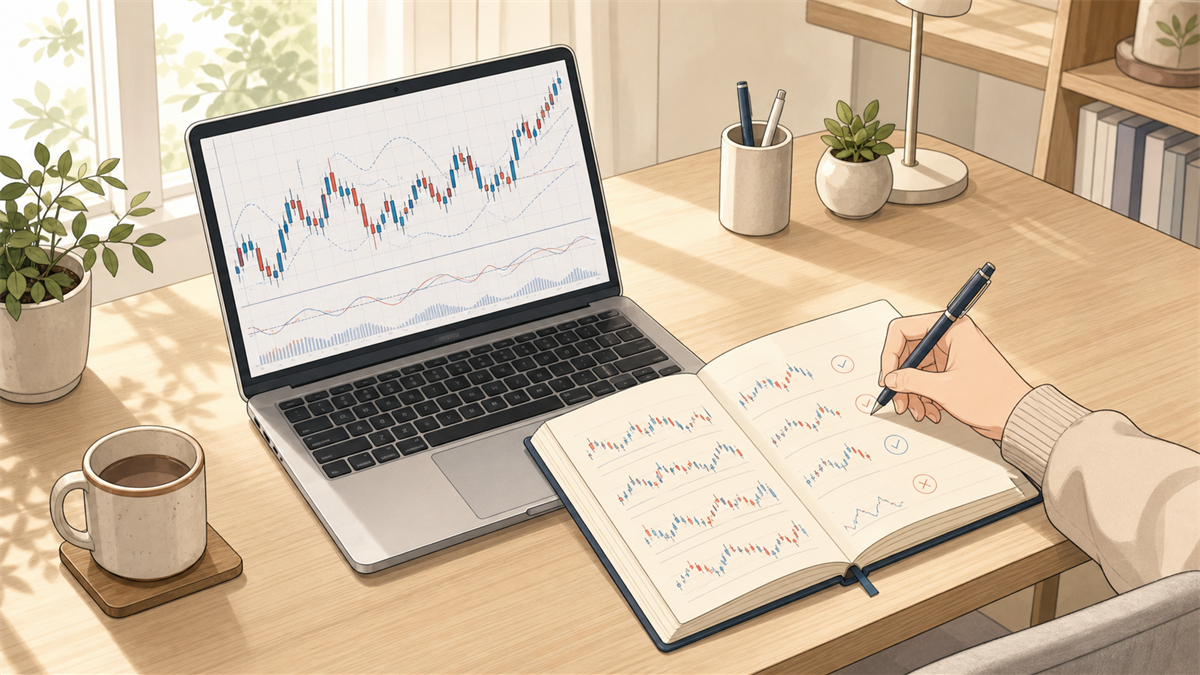 Forex Testerの検証結果を記録するイメージ