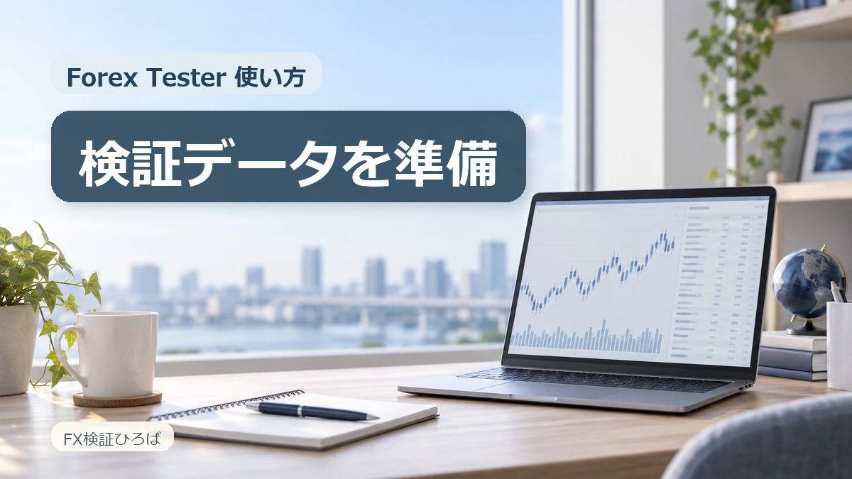 Forex Testerの検証データを準備するイメージ